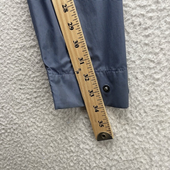 Merrell Rain Jacket, Womens XL, Blue Check, Lightweight, Hidden Hood - Picture 14 of 16